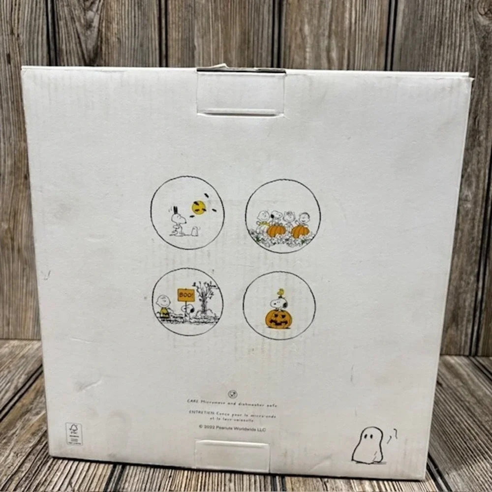 Pottery Barn Charlie Brown Snoopy Peanuts Halloween Salad Plates